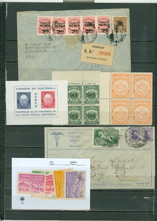 WORLDWIDE (LATIN)  MIXED LOT of (17)...SOME MNH