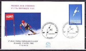 France, Scott cat. 2270. 5th Handicapped Olympics issue. First day cover.