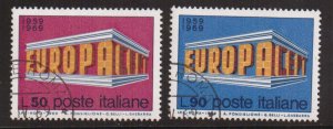 Italy  #1000-1001  cancelled 1969  Europa