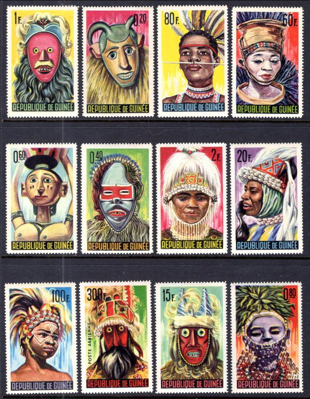 Guinea 361-371,C68 Masks MNH VF