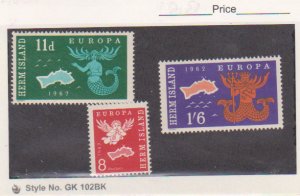 Great Britain Local HERM ISLAND - 3 Thumbnails 1962  (Europa) MNH