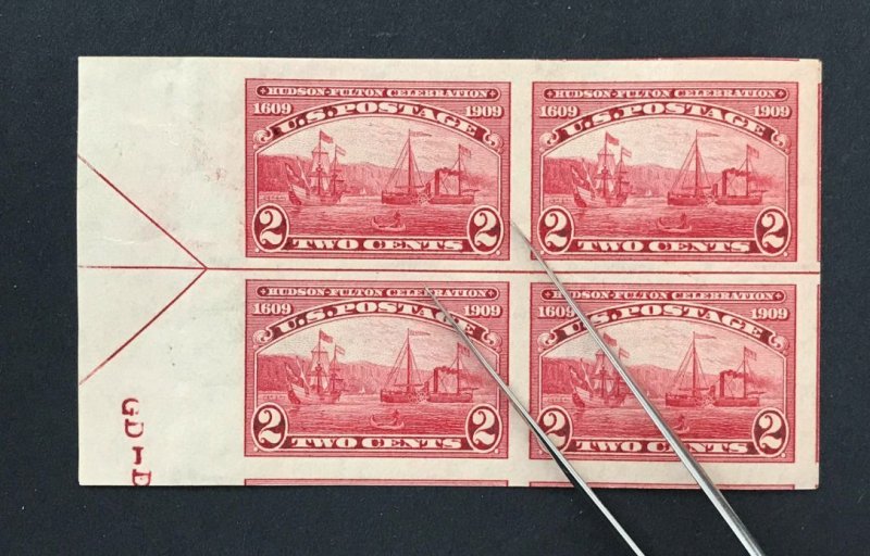 US #373 Mint XF+ LH OG. Left Arrow Block. Limited. 14223