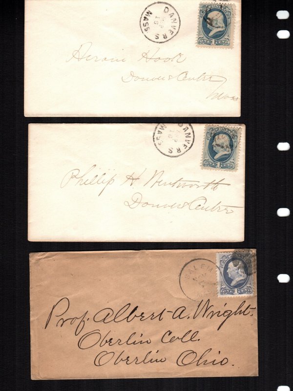 United States  156  used  3 diff covers fancy cancels