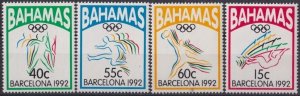 Bahamas 1992 MNH Stamps Scott 755-758 Sport Olympic Games Basketball