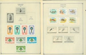 Lebanon 1947-1972 M & U Hinged on Scott International Pages