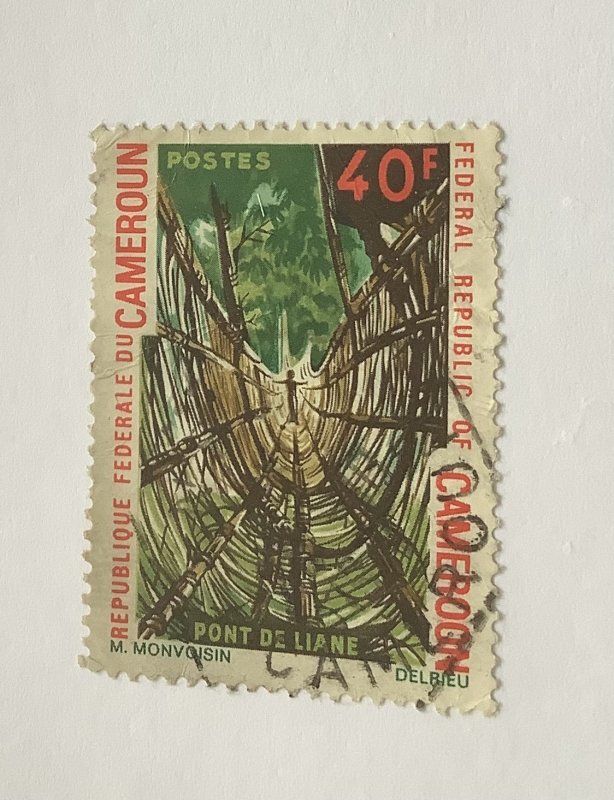 Cameroun 1971  Scott 525 used - 40fr, Liana bridge