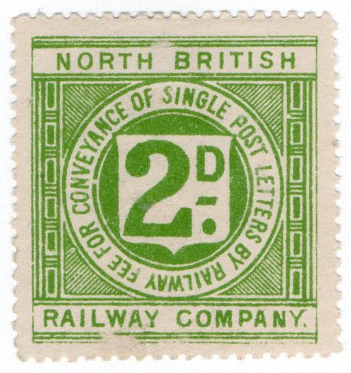 (I.B) North British Railway : Letter Stamp 2d