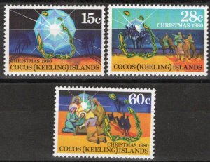 ZAYIX Cocos Islands 53-55 MNH Christmas Three Kings Holy Family Star 111022S162