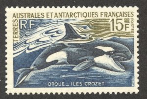 FSAT Scott 27A MNHOG - 1969 15fr Killer Whales - SCV $14.00