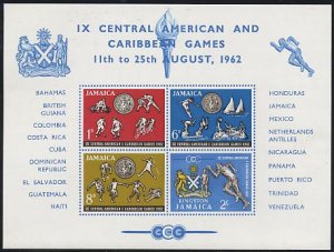 Jamaica 1962, Central American games s/s, MNH