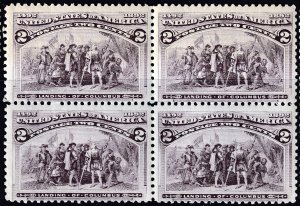 #231 Mint NH, F-VF, Block of 4, broken frame line (CV $175+) (CV $31 - ID2769...