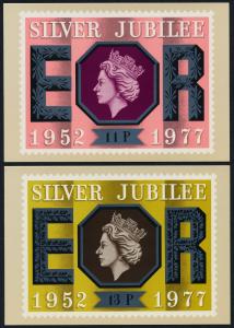 Great Britain 810.2-14 maxi (PHQ22) cards - Queen Elizabeth Silver Jubilee