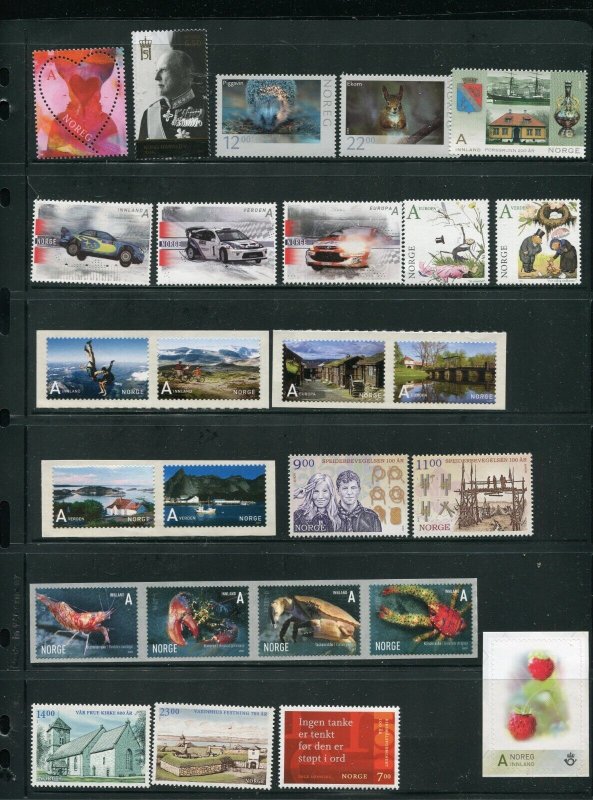 Norway Stamps and Sheets from the 2007 Year Book All MNH