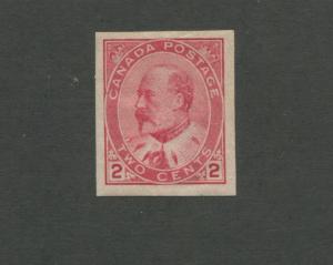 King Edward VII 1903 Canada 2c Postage Carmine Stamp #90a Scott Value $160