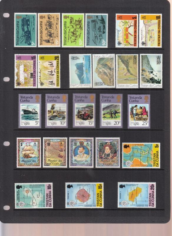 TRISTAN DA CUNHA 4 STOCKPAGES OF SETS UMM/MNH MANY THEMATICS 