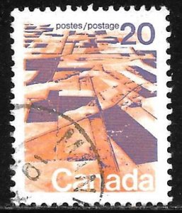 Canada 596xiii: 20c Prairie landscape from the air, used, VF
