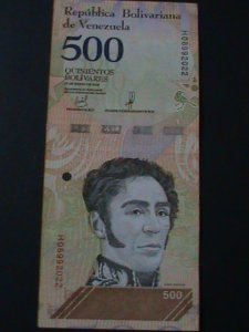 ​VENEZUELA-2018-CENTRAL BANK-$500 LOVELY BIRDS POLEMER NOTE-UNC-VF-WATER MARK