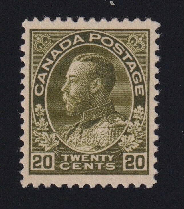 Canada Sc #119 (1925) 20c olive green Admiral Mint VF H