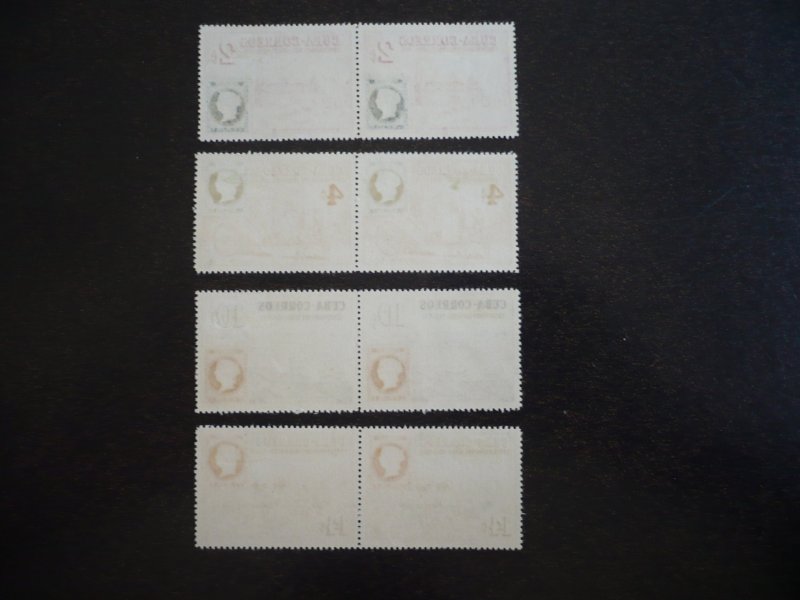 Stamps - Cuba - Scott#539-542 - Mint Hinged Set of 4 Stamps in Pairs