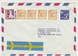 sweden 1981 stamps cover ref 19582