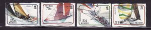 Belize-Sc#858-61- id9-unused NH set-Sailing-America's Cup-1987-