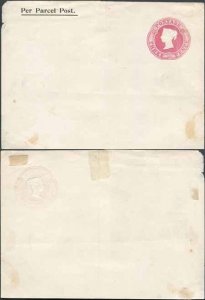 ES22b QV 3d stamped to Order Per Parcel Post Ungummed Label