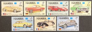 Gambia 1986 #621-7, Automobiles, MNH.
