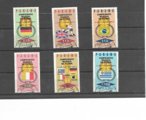 PANAMA 1966 SOCCER WORLD CUP ENGLAND 1966 FLAGS SET USED MI 879/84