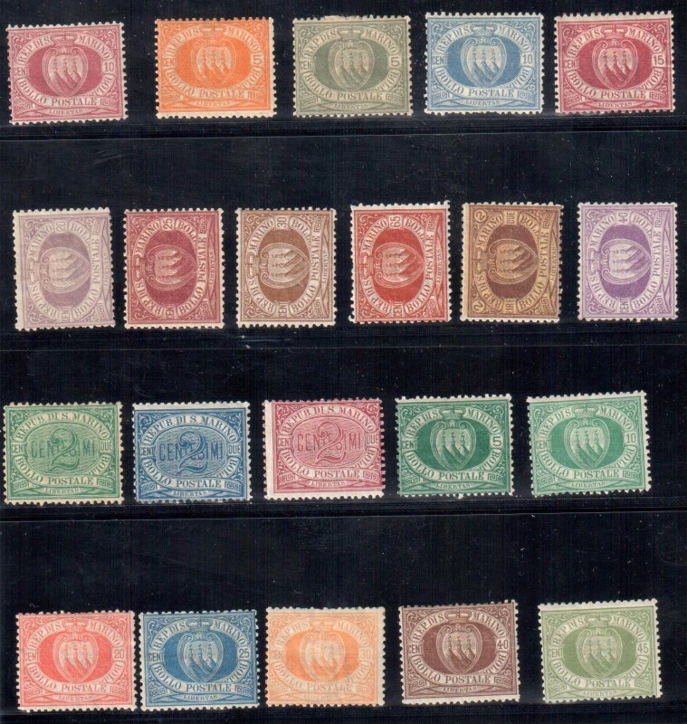 San Marino #1 to 20, 23 -- Mint NG/LH/H   C$3244,00