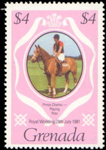 Grenada #1051-1053, Complete Set(3), 1981, Royalty, Never Hinged