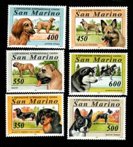 San Marino # 1293-1298 Mint Dogs!
