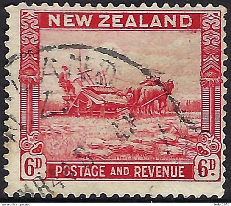 NEW ZEALAND 1942 KGV 6d Scarlet SG564c FU