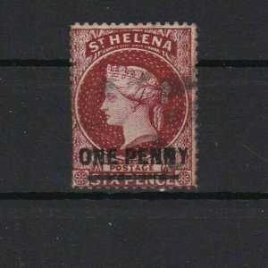 ST HELENA VARIETY 1864 CC  WATERMARK  ONE PENNY