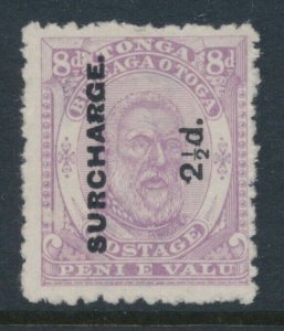 Tonga 1894 SG 23 2½d SURCHARGE on 8d Mauve