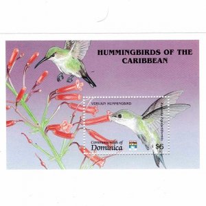 Dominca 1992 Sc 1467 Minisheet Hummingbirds Souvenir MNH