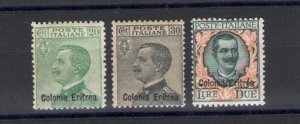1925 ERITREA, Michetti soprampamp n . 93/95 MLH *