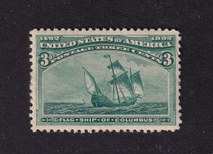 1893 COLUMBIAN Exposition 3c green Sc 232 MHR gum skip CV $35