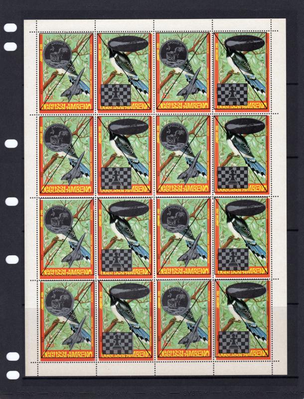 Timor (Occussi-Ambeno) 1989 Concorde-Apollo XI-Chess-Halley's Comet Shlt.8 Pairs