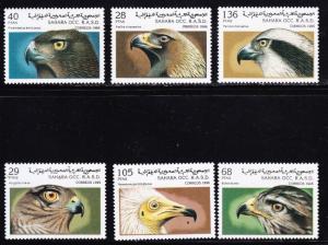 O) 1996 SAHARA, BIRDS OF PREY, SET FOR 6, MNH.