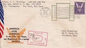 United States A.P.O.'s 3c Win the War 1945 U.S. Army, Postal Service A.P.O. 6...