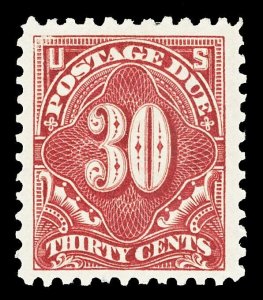 Scott J66a 1917 30c Deep Claret Postage Due Issue Mint F-VF OG LH Cat $80