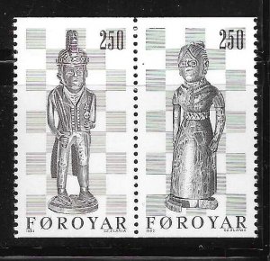 Faroe islands 1983 Chess Pieces Sc 94b MNH A2610