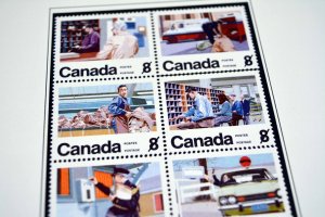 COLOR PRINTED CANADA 1974-1988 STAMP ALBUM PAGES (51 illustrated pages)