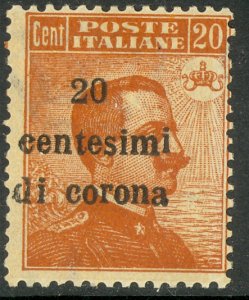 AUSTRIA ITALIAN OCCUPATION 1919 20c on 20c VEIII General Issue Sc N68 MH