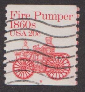 US #1908 Fire Pumper Used PNC Single plate #8