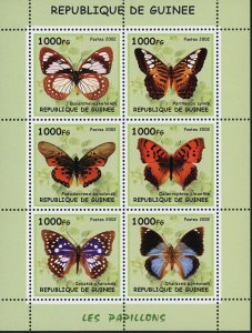 Butterflies Exotic Insects Souvenir Sheet of 6 Stamps Mint NH