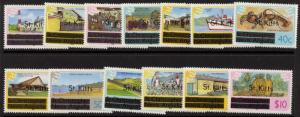 St Kitts 25-37 MNH Ship, Agriculture, Airport, Crab, Tractor, Aircraft