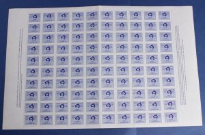 AUSTRALIA Postal Strike 1981 XL $1 Private Stamp sheet. MNH **. Retail $500+