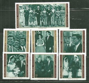 Manama MNH Set John F. Kennedy 1971 Complete Set