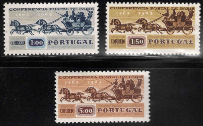 Portugal Scott 906-908 Mint No Gum mail coach set